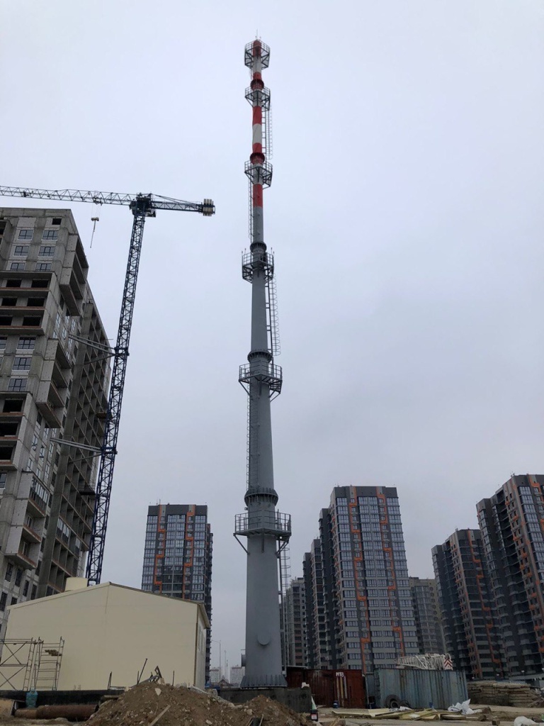 Самонесущая дымовая труба производства Штольф Самонесущая дымовая труба производства Штольф