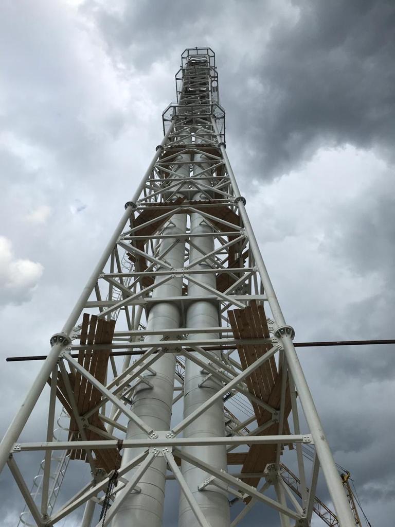 Труба дымовая промышленная Штольф высотой 70 метров Труба дымовая промышленная Штольф высотой 70 метров