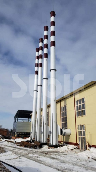 Промышленные трубы ТДСУ-25м-800х1-1в для отвода продуктов сгорания от водогрейных котлов