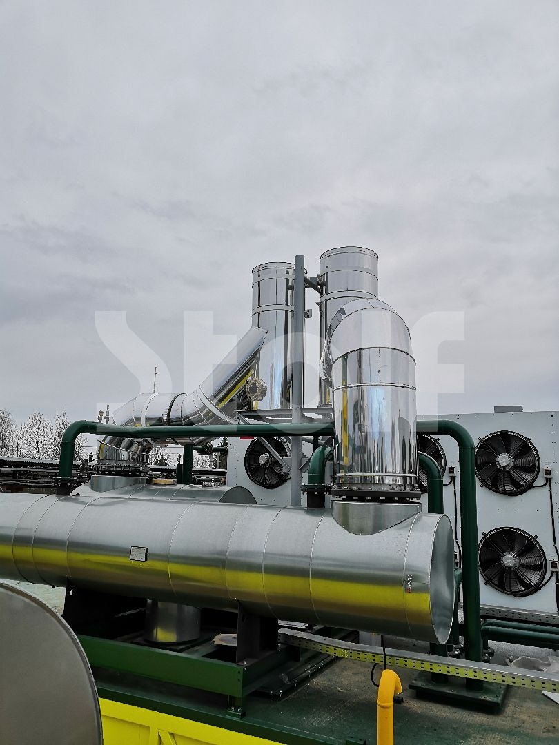 Закончен монтаж модульной системы дымоудаления для газопоршневых установок «ТДСУ-550х2-3,9м-1в»